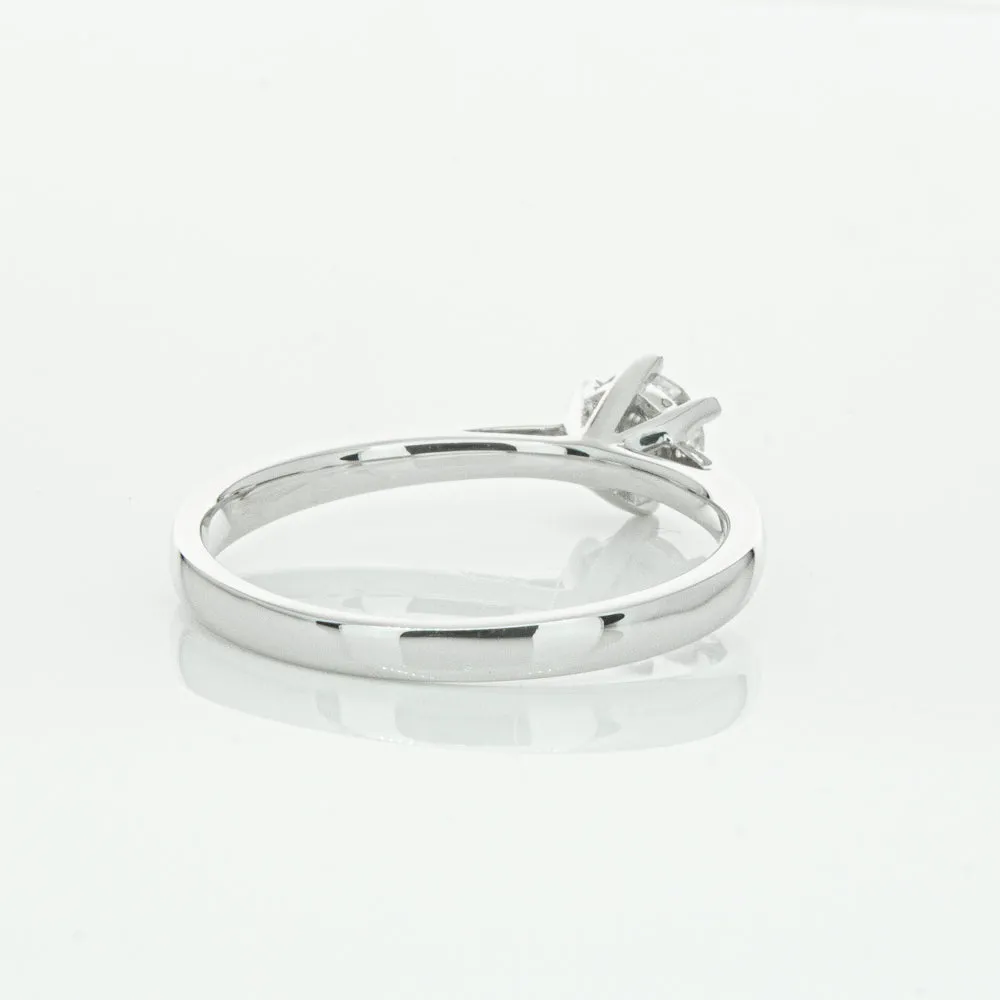 14ct White Gold .40ct Diamond Lunette Ring