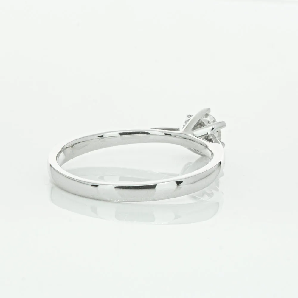 14ct White Gold .40ct Diamond Lunette Ring