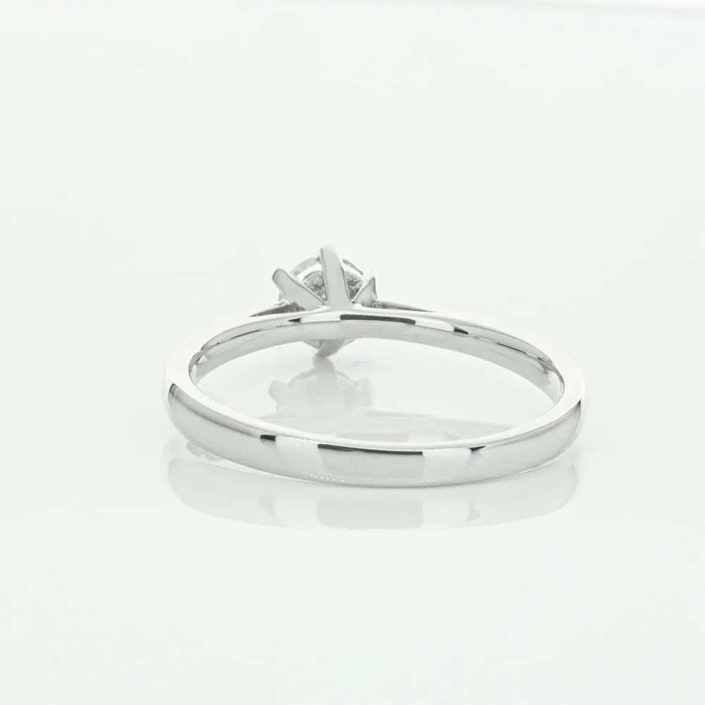 14ct White Gold .40ct Diamond Lunette Ring