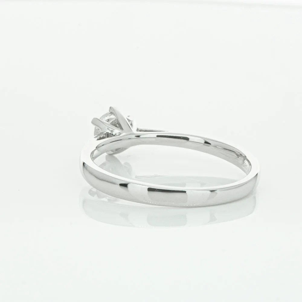 14ct White Gold .40ct Diamond Lunette Ring