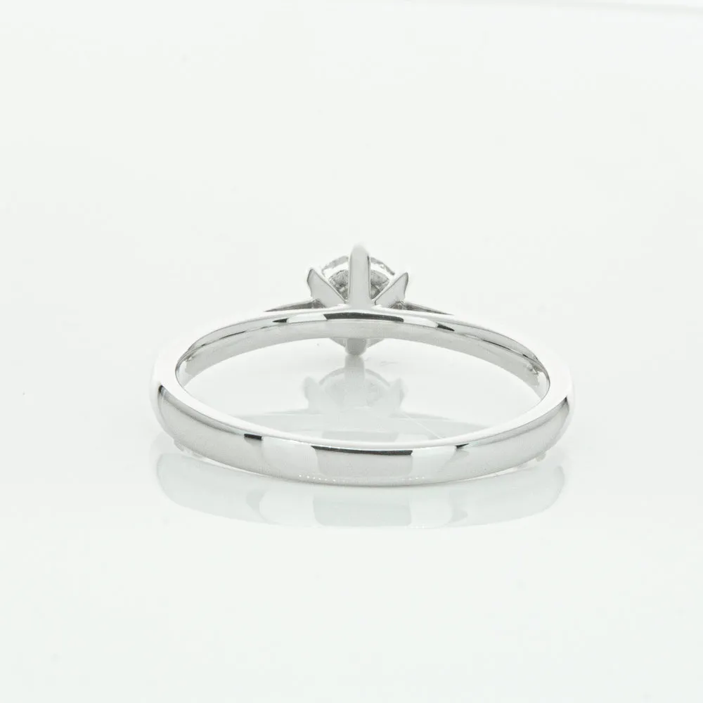 14ct White Gold .40ct Diamond Lunette Ring