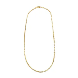 14K Solid Small Box Link Chain Necklace 2mm