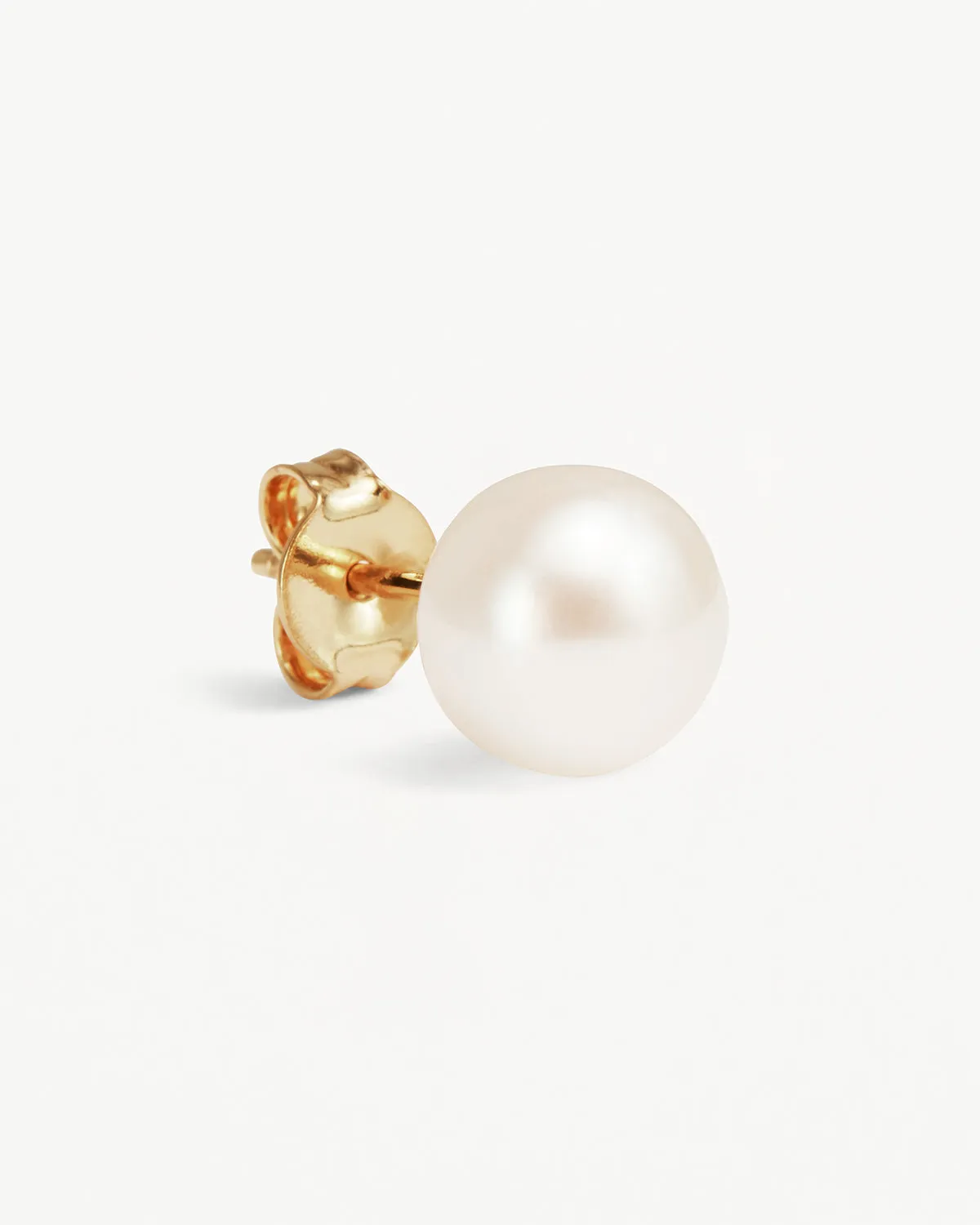 18k Gold Vermeil Floating On Air Pearl Stud Earrings - 8mm