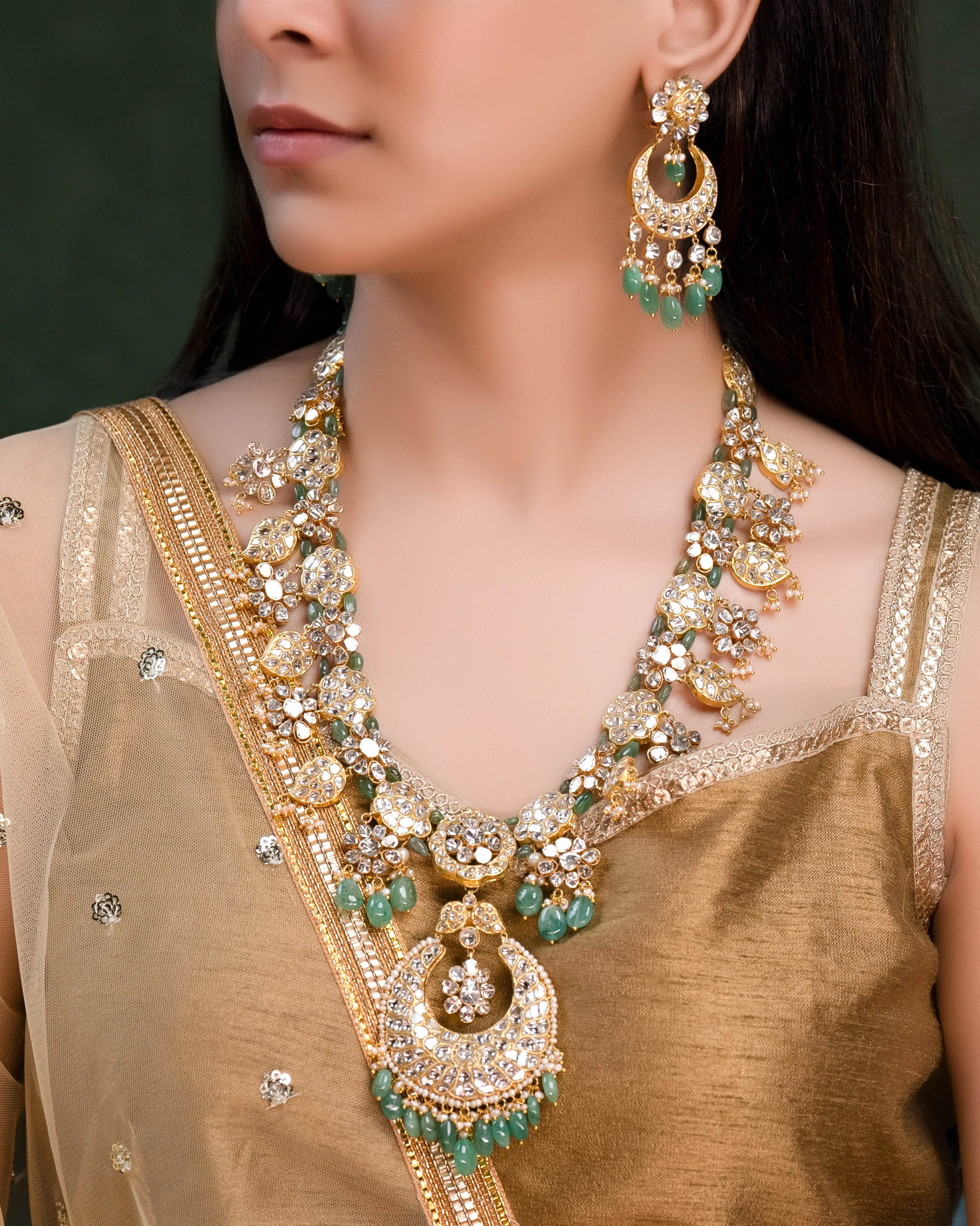 Adhira Polki Long Necklace