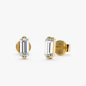 Baguette Diamond Studs, Sophia