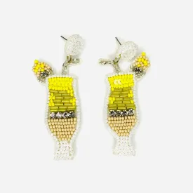 Beaded Earring, Lemon Drop