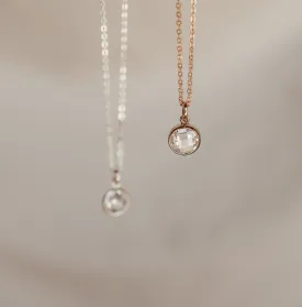 Birthstone Drop Necklace • April