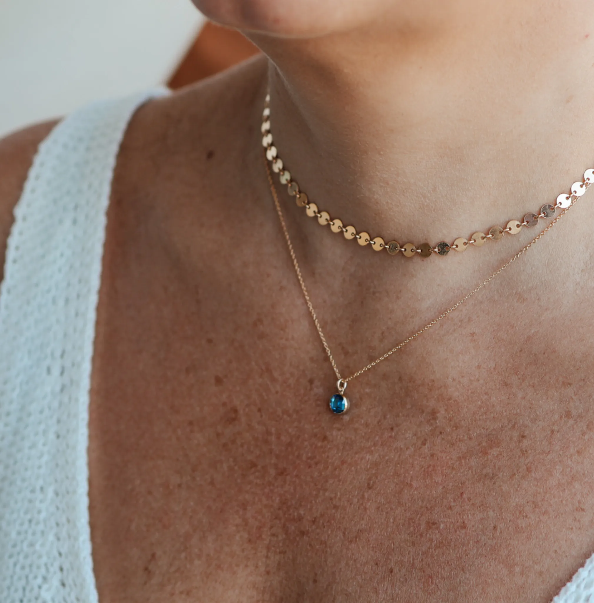 Birthstone Drop Necklace • December