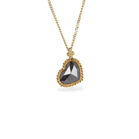 Black Diamond Heart Necklace