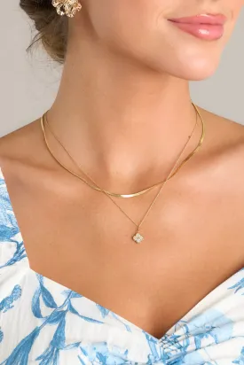 Come Back Baby Gold Layered Necklace