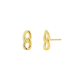 Cuban Curb Link Stud Earrings