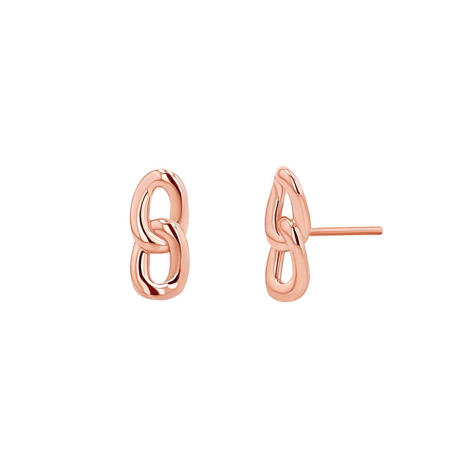 Cuban Curb Link Stud Earrings