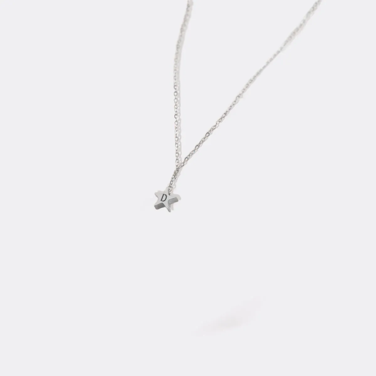 Dainty Star Initial Necklace