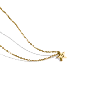 Dainty Star Initial Necklace