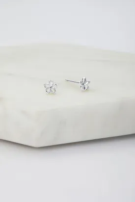 Flower Stud Earring (Silver)