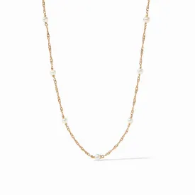 Julie Vos Charlotte Pearl Delicate Station Necklace