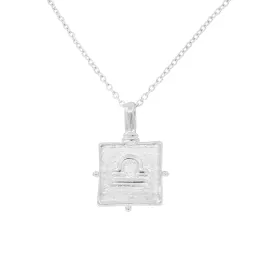 Libra Zodiac Silver Necklace