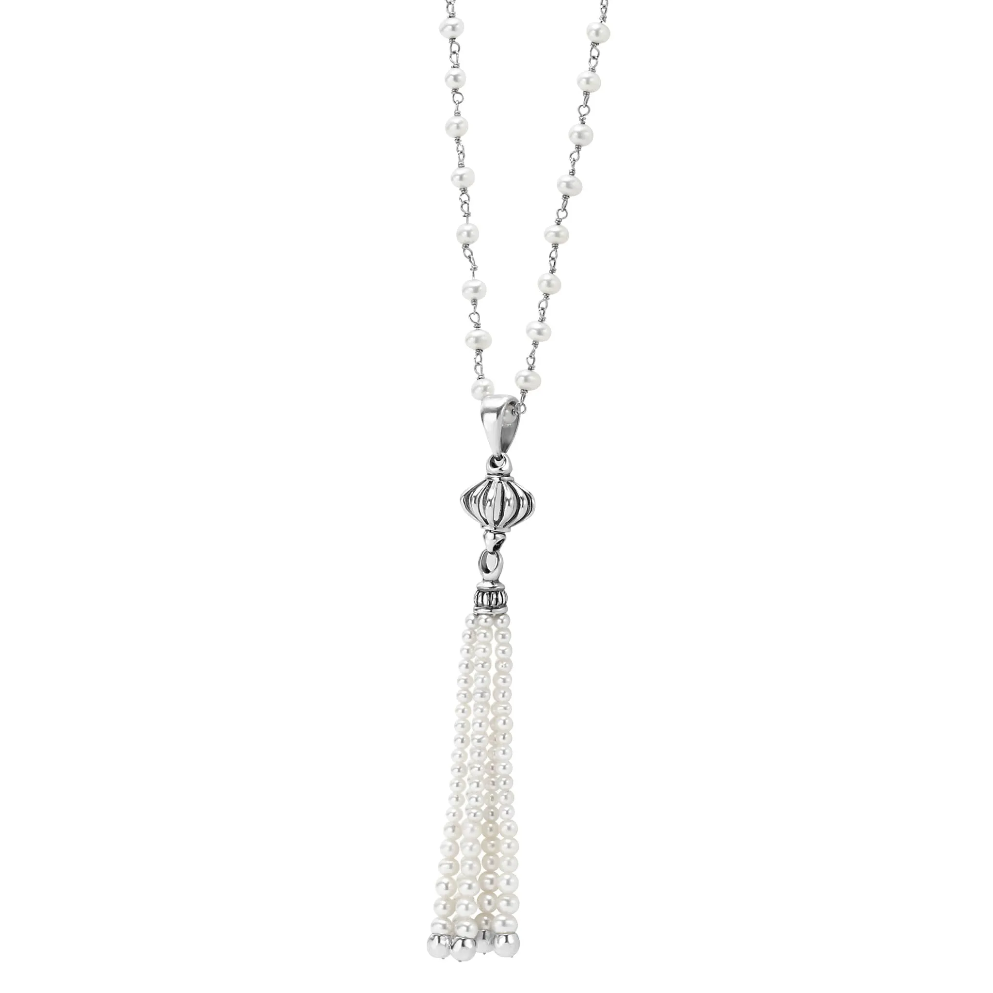 Luna Pearl Tassel Pendant Necklace