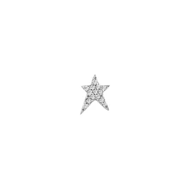 Mini Pave Struck Star Stud Earring