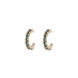 Parti Sapphire Huggie Small Earrings