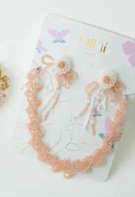 PERANAKAN Beaded Earrings & Necklace - Daisy