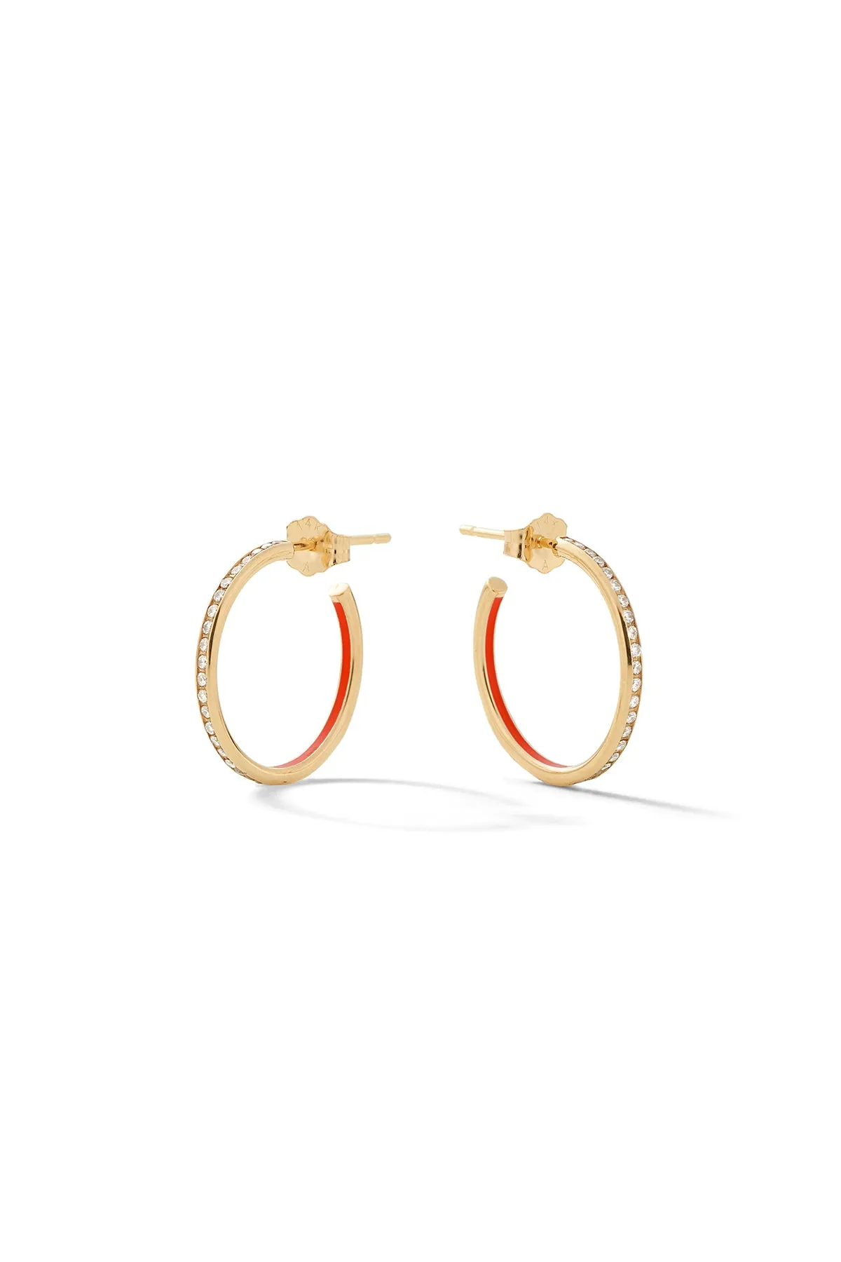 Small Linear Hoop Earrings